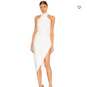 Cross front halter dress